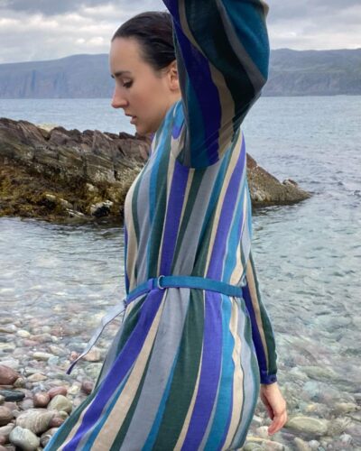 Seaweed striped long sleeve dress