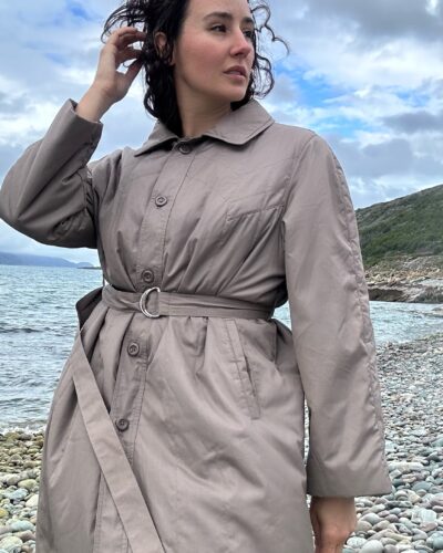 Mid season taupe coat