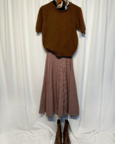 Houndstooth maxi skirt