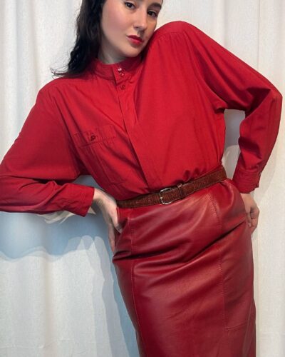 Deep red classic shirt
