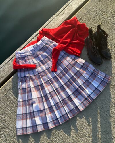 Smart girl pleated skirt