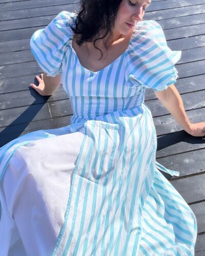Fairy striped baby blue summer dress
