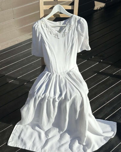 Snow white dreamy summer dress