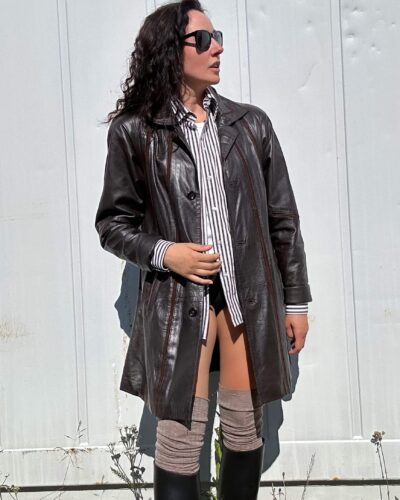 Extra soft classic leather coat