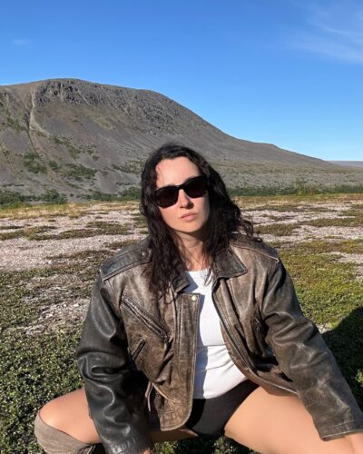 Distressed wild biker leather jacket