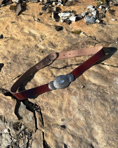 Brown leather belt