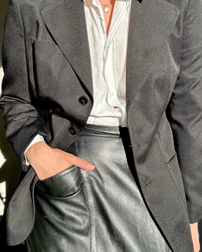 Business casual wool blended blazer
