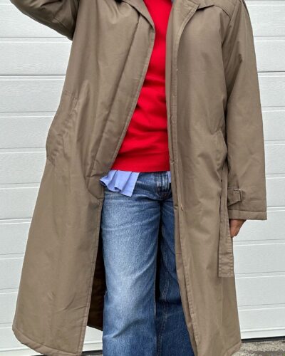 Taupe brown minimalistic coat