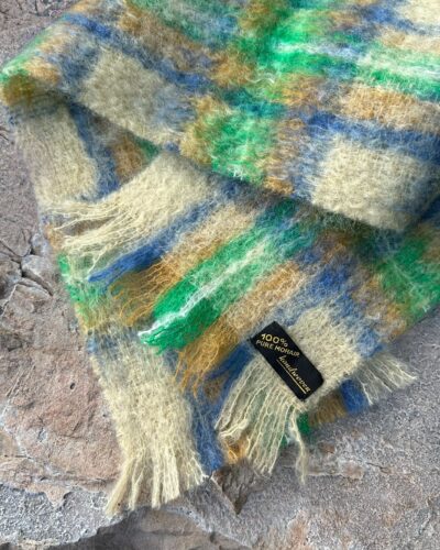 Airy hand-knitted mohair scarf