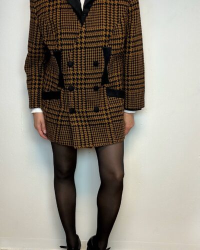 Woolen houndstooth jacket/coat