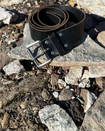 Classic soft leather black belt