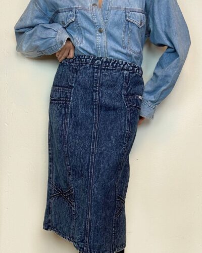 Michigan denim pencil skirt