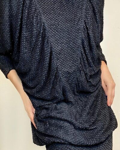 Fish skin bat sleeve dress