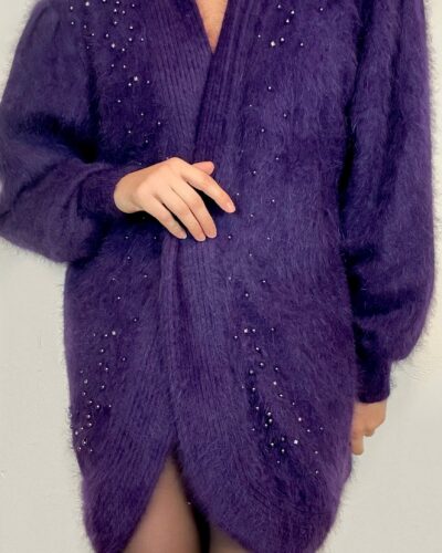 Angora deep purple jacket/cardigan