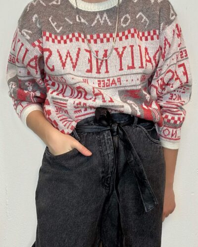 Old fashion newspaper sweater