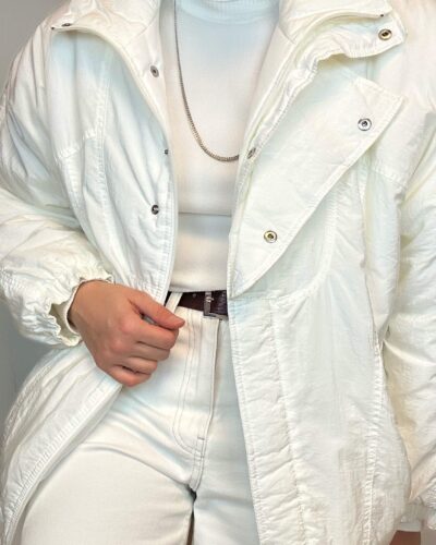 Snow white airy spring jacket