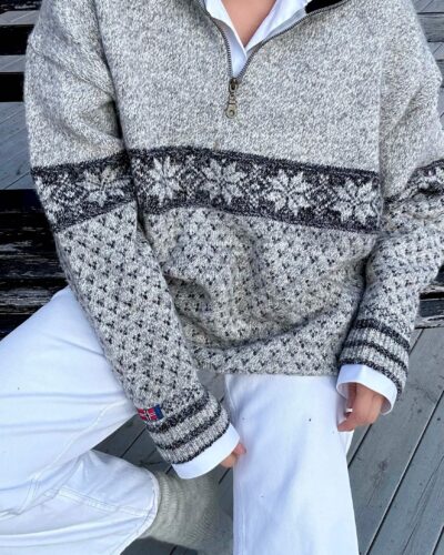 Boyfriend baggy woolen sweater