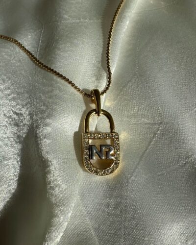 Nina Ricci gold-tone padlock pendant