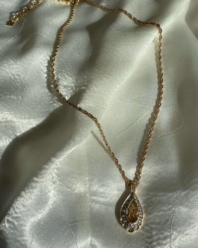 Nina Ricci gold-tone tear drop necklace