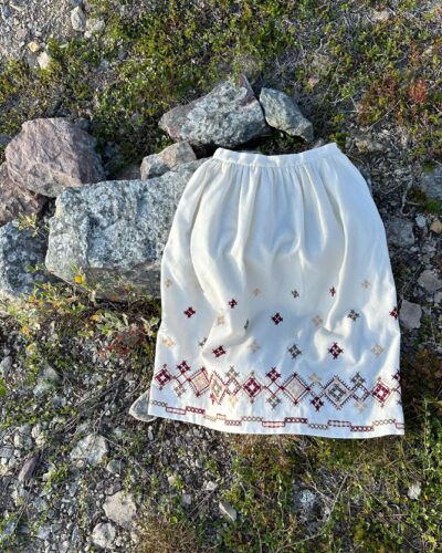 Woolen skirt with traditional embroidery