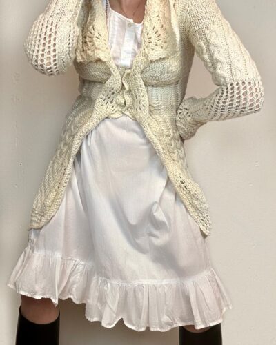 Boho chic creamy beige cardigan