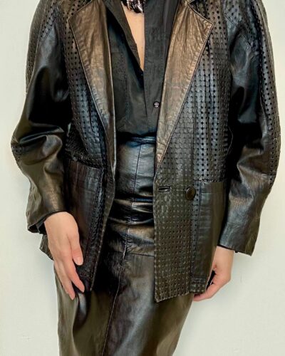 Structured leather blazer/jacket