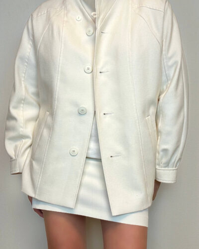 Norwegian elegant ivory beige spring jacket