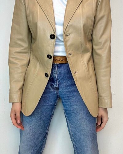 Egg nogg classic leather jacket