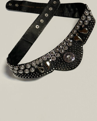 Statement metallic wide belt
