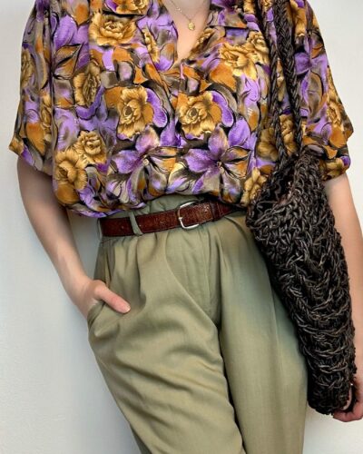 Italian floral summer blouse