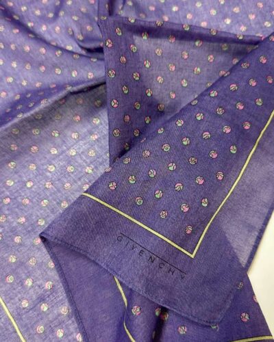 GIVENCHY matte purple cotton handkerchief