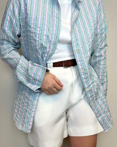TRUSSARDI striped vacation masculine shirt