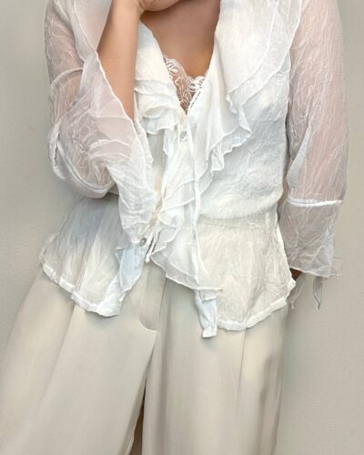Y2k transparent blouse