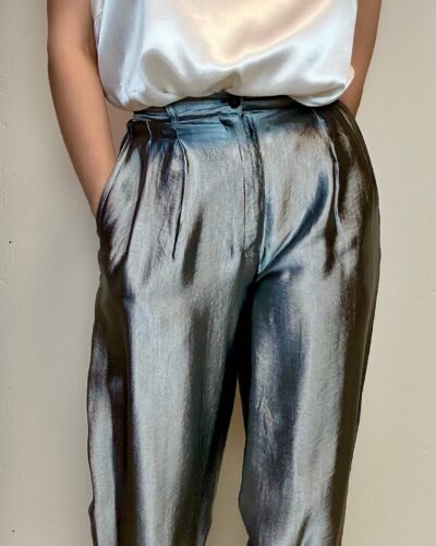 Space silver banana trousers. NEW