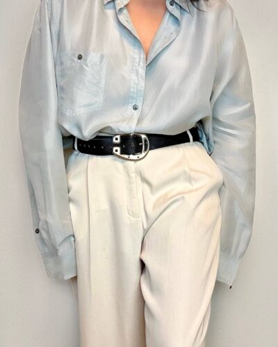 Silk menthol unisex shirt/blouse