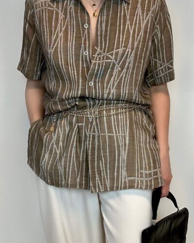Y2k bamboo long blouse