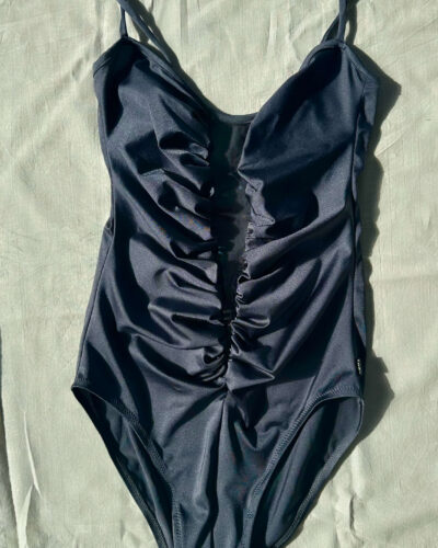 Graphite grey strappy swimsuit