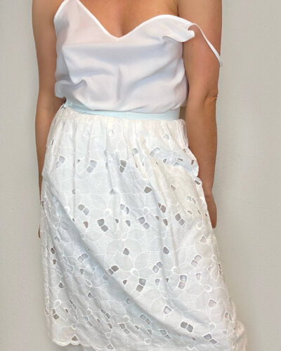 Cottage white summer skirt