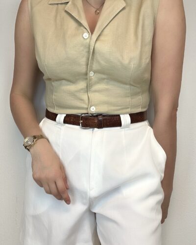 Safari cotton sleeveless blouse