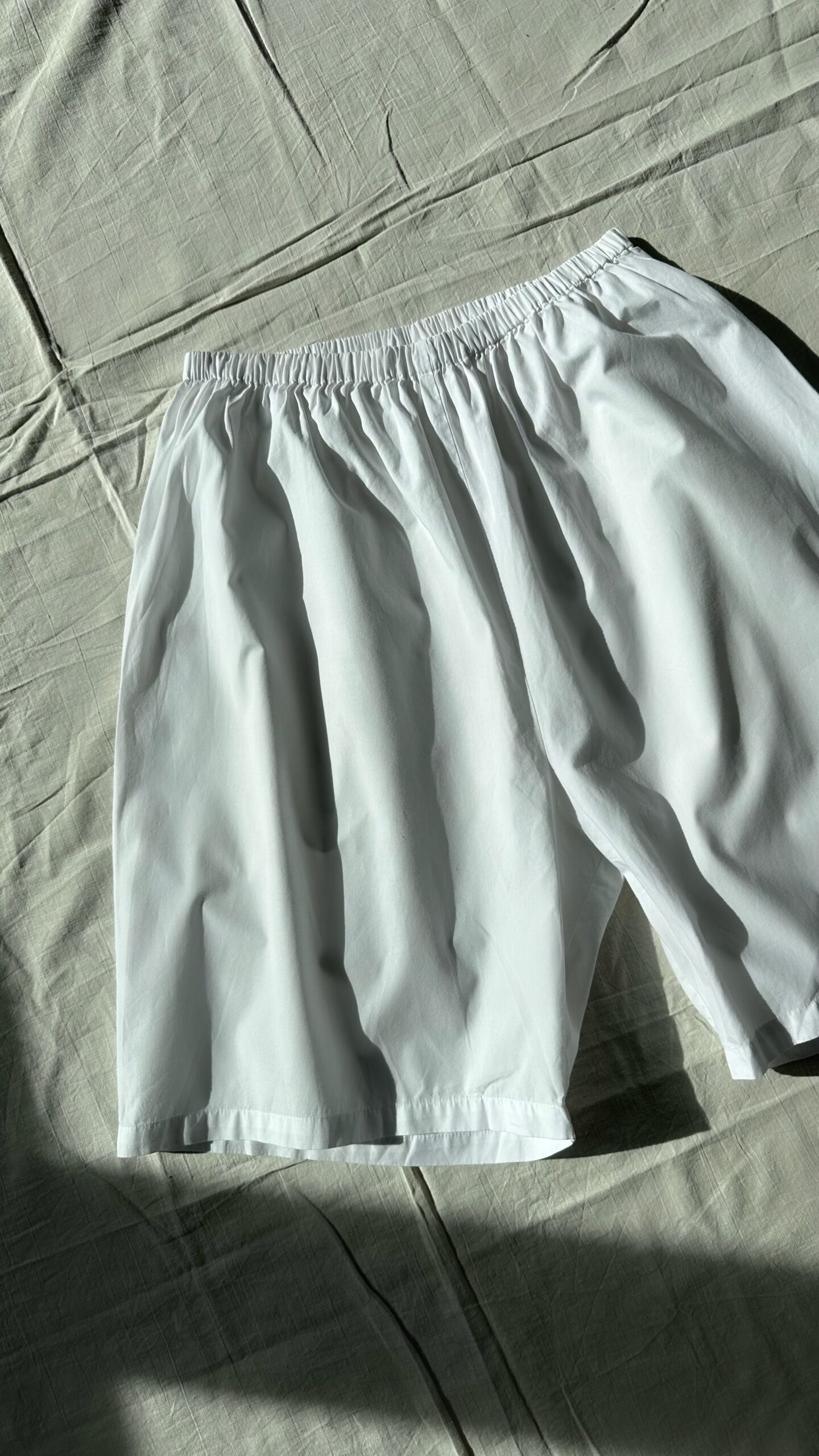 Cottagecore white summer shorts