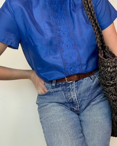 Blueberry airy blouse