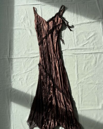 Hot chocolate Y2k crushed strap dress