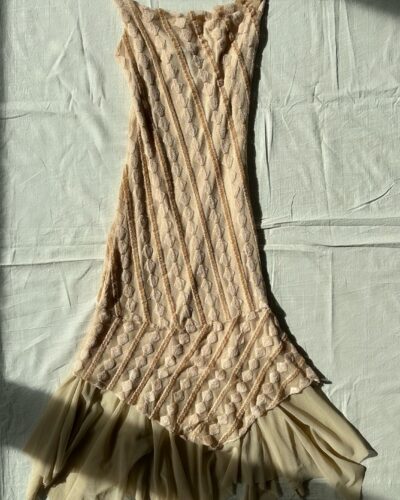 Y2k dreamy nude dress