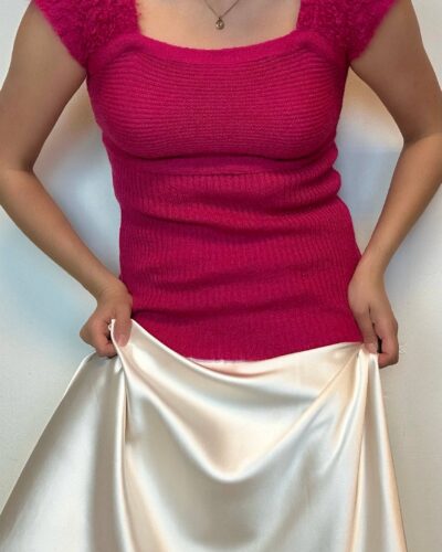 GIANFRANCO FERRE woolen fuchsia knitted top