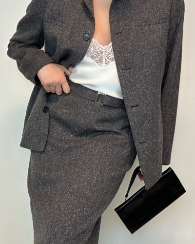 Grey classic office lady set