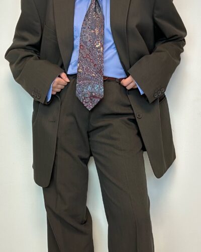 Chocolate brown masculine business suit