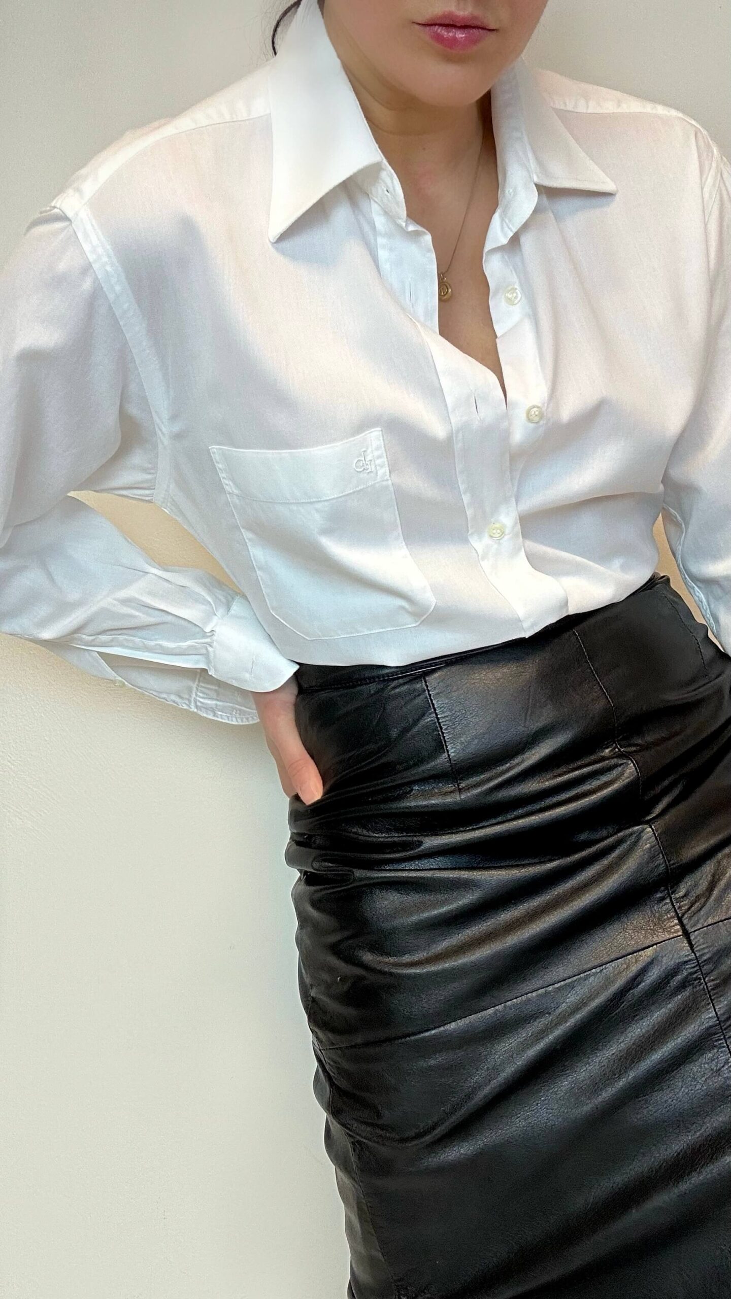ROCCOBAROCCO masculine classic unisex white shirt