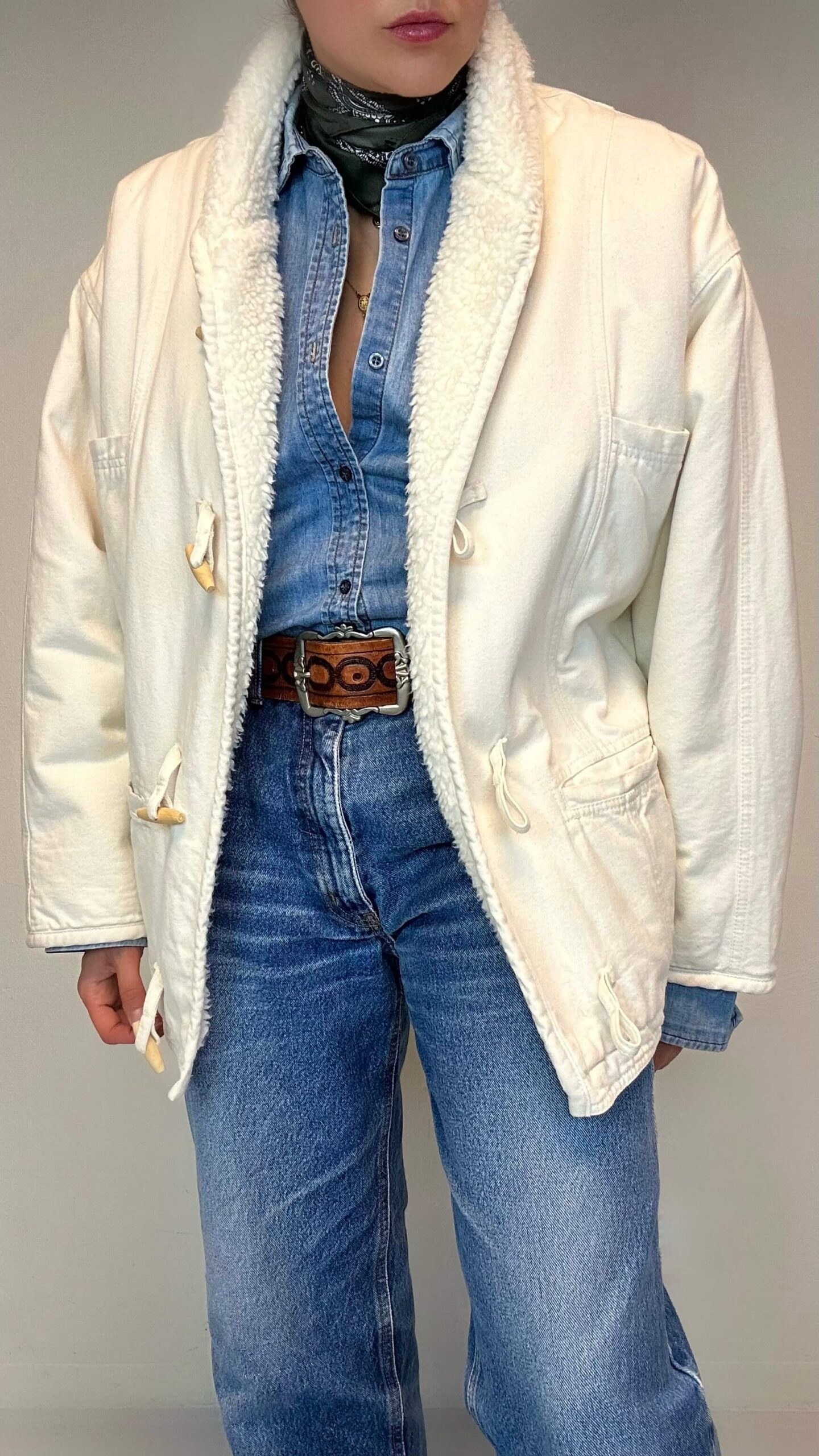 French off white cotton jacket