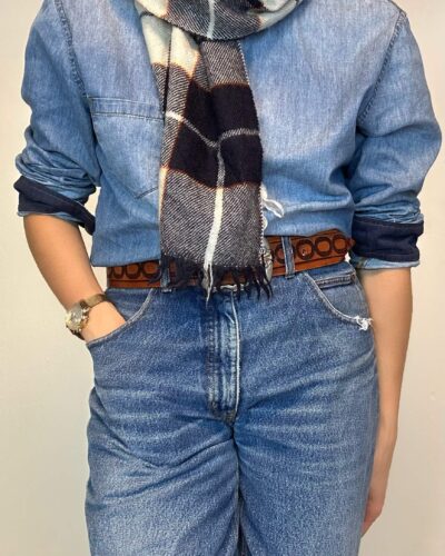 Woolen tartan scarf