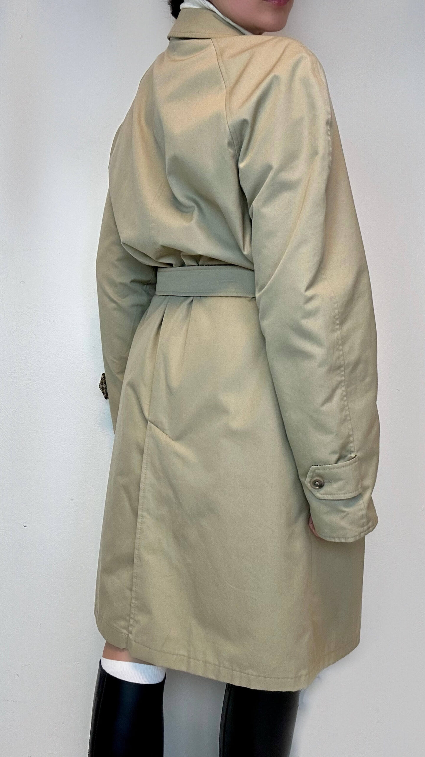 Rare woolen double-sided houndstooth trench-coat - Image 7